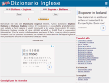 Tablet Screenshot of dizionario-inglese.com